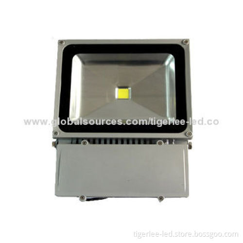 CE, RoHS-approved outdoor LED floodlight with AC 85-265V, IP65, CRI>80, 10W-200W
